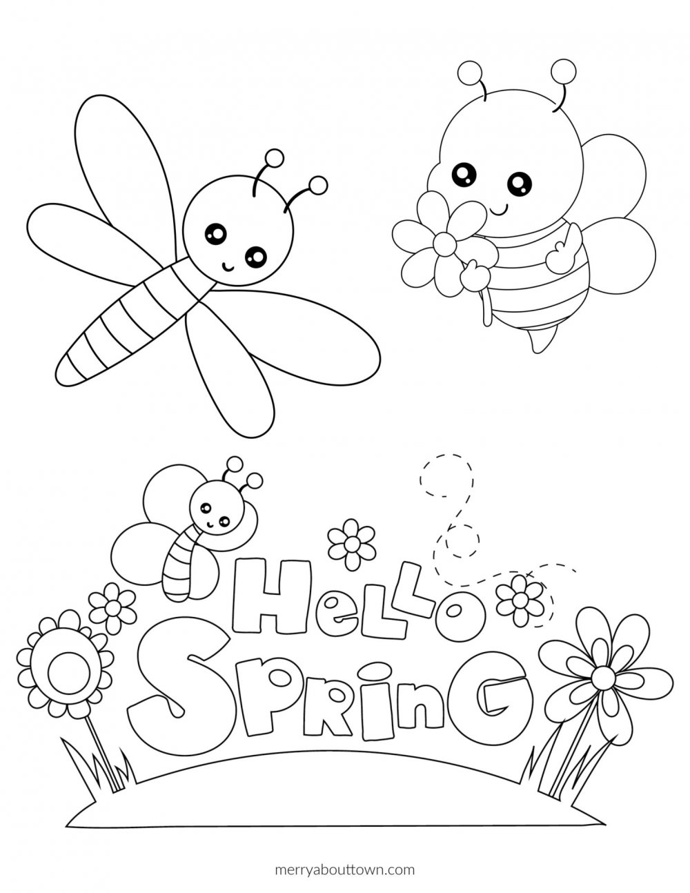 Printable Coloring Sheets Spring