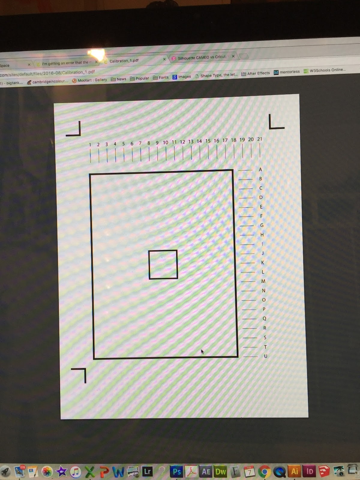 Printable Cricut Calibration Sheet Pdf Printable Templates