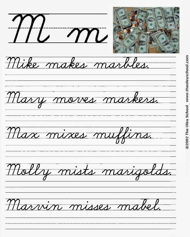 Printable Cursive Handwriting Sheets