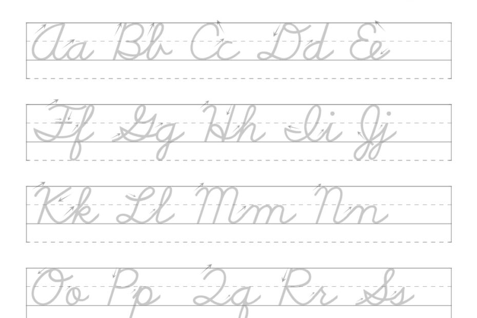 Printable Cursive Writing Sheets