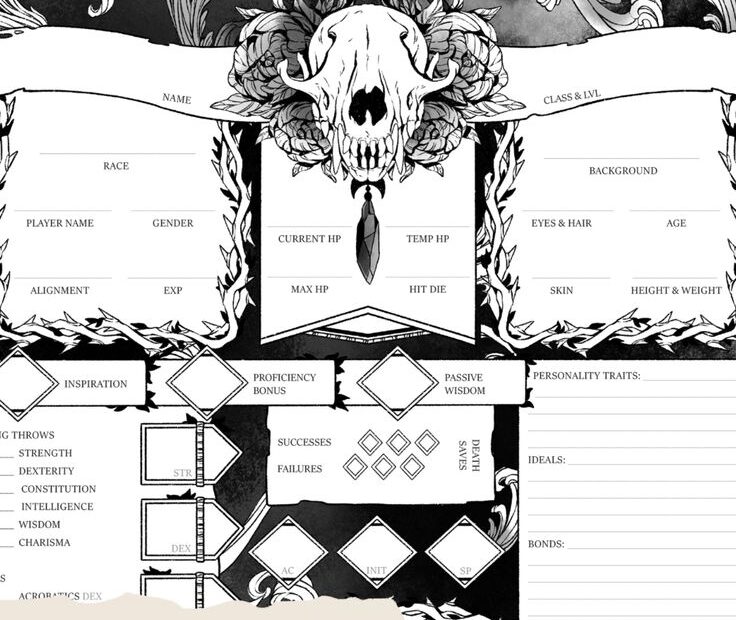 Printable D And D Character Sheet Prntbl concejomunicipaldechinu gov co
