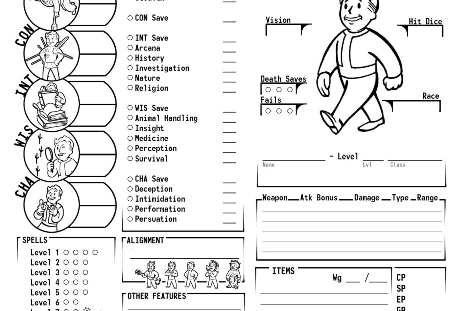 Printable Dnd Character Sheet Printable Word Searches