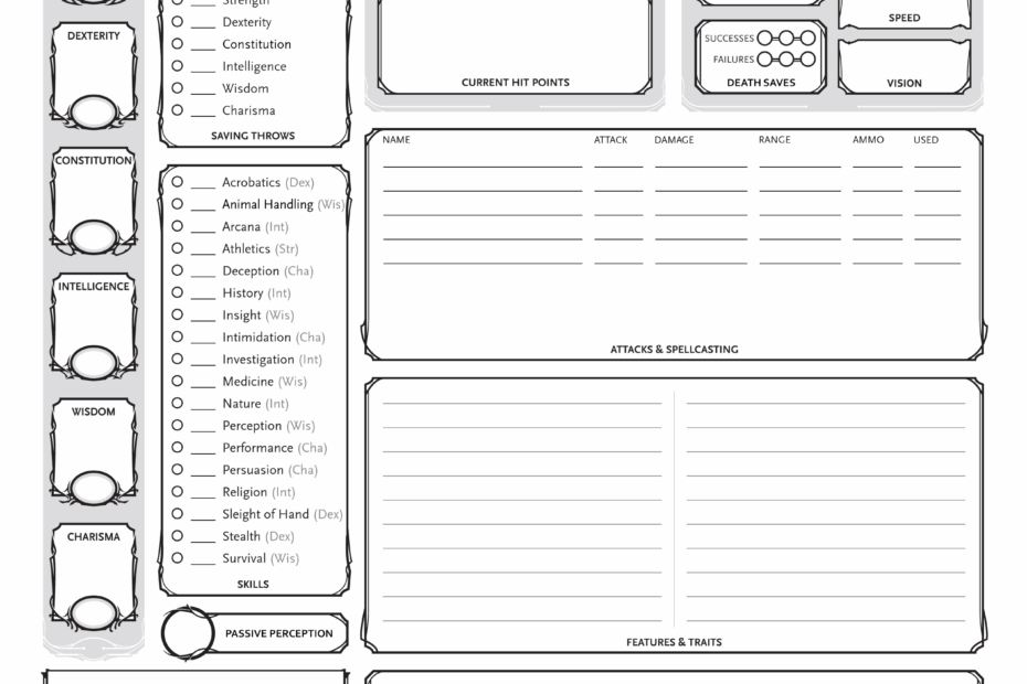 Printable Dnd Character Sheets
