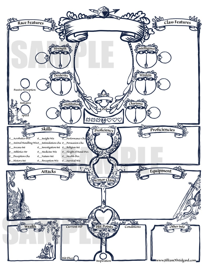 Printable Dnd Character Sheets
