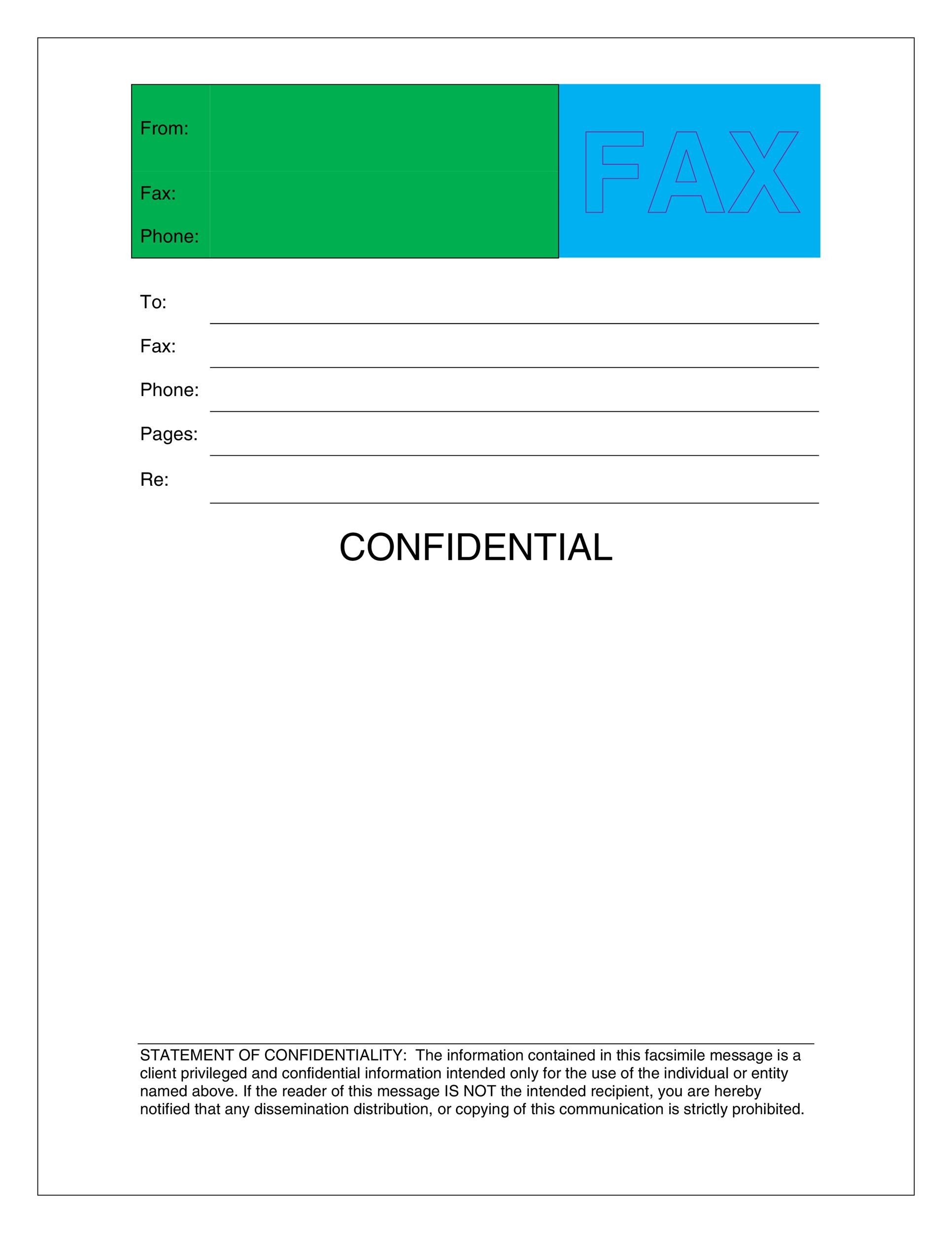 Printable Fax Cover Sheet Printable Online