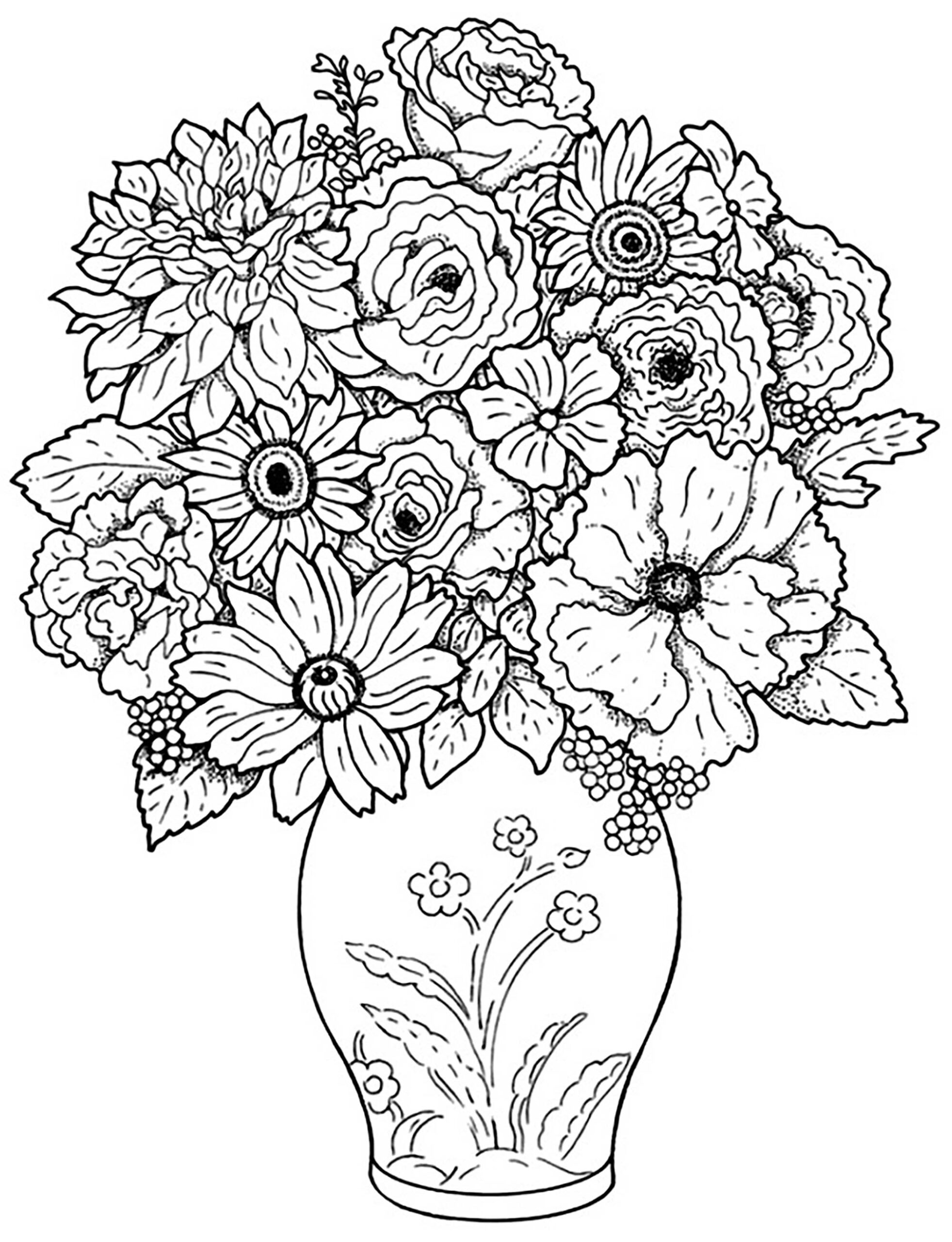 Printable Flower Coloring Sheets