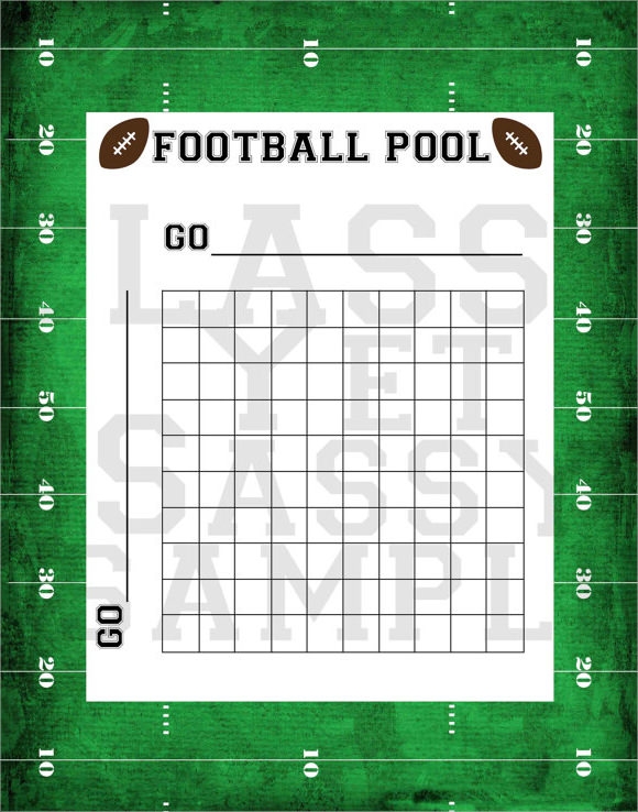 Printable Football Pool Sheets 100 Squares