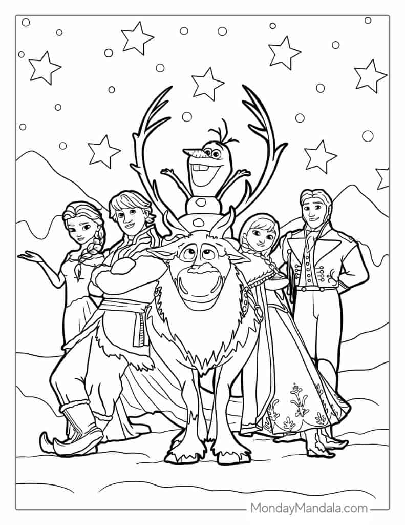Printable Frozen Coloring Pages PDF Ideas For Kids 44 OFF