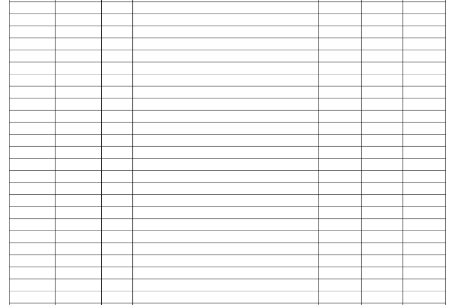 Printable General Ledger Sheet Template Templates Printable Free