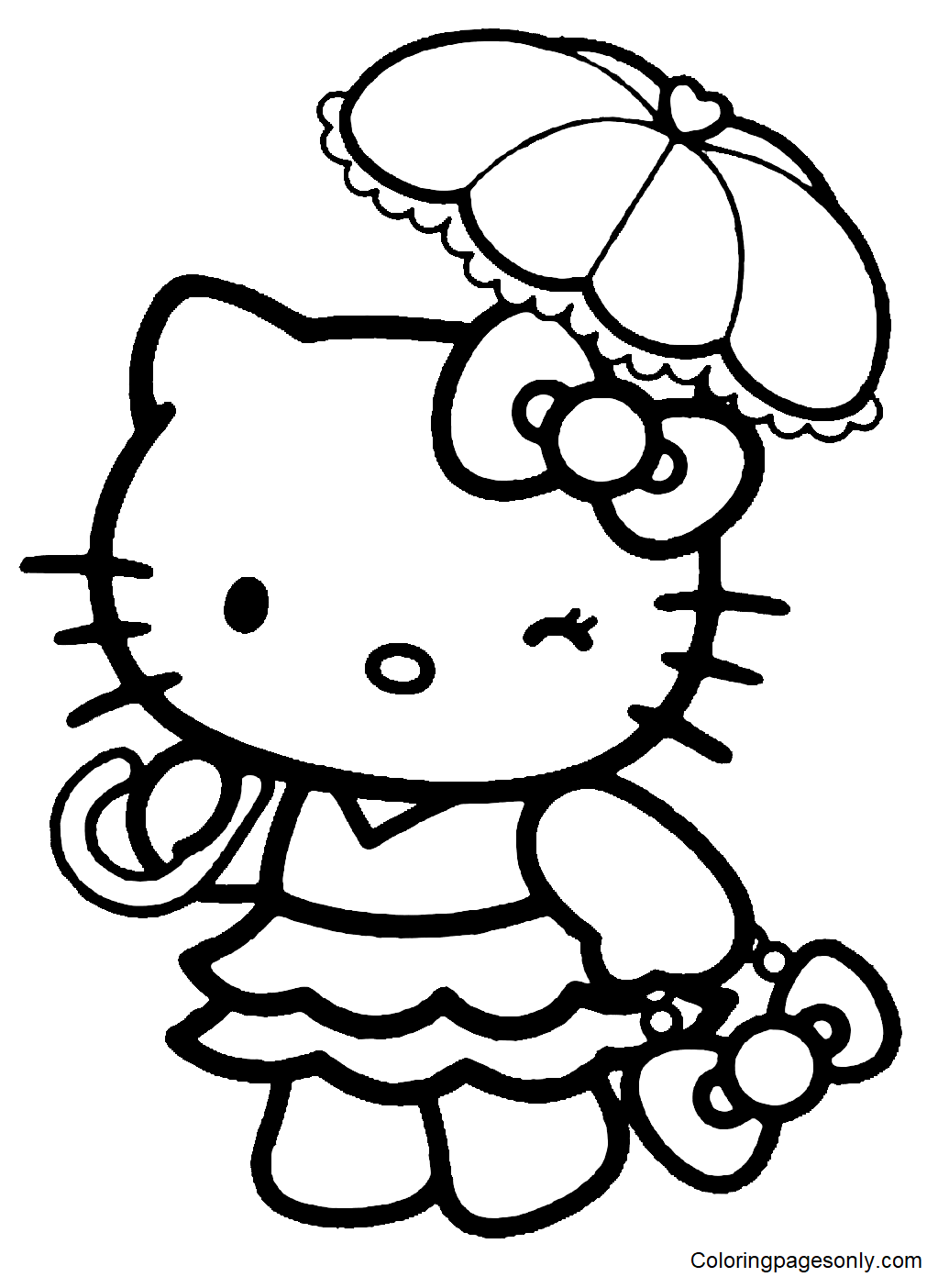 Printable Hello Kitty Coloring Sheets Prntbl concejomunicipaldechinu 