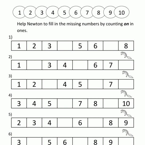 Printable Homework Sheets Counting Learning Printable