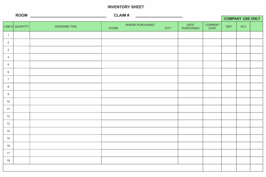 Printable Inventory Tracking Sheet Template Inventory Printable