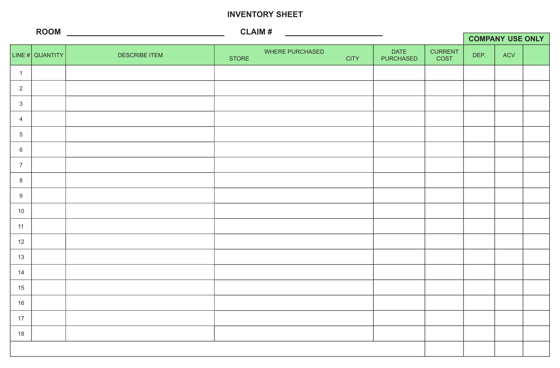 Printable Inventory Tracking Sheet Template Inventory Printable 