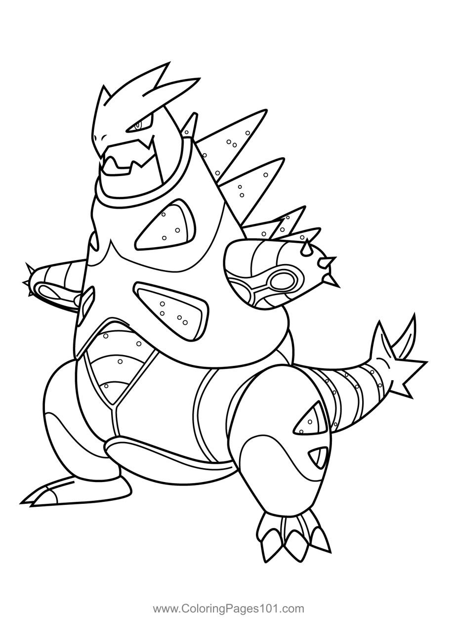 Printable Iron Thorns Coloring Pages Pokemon Ready For Download