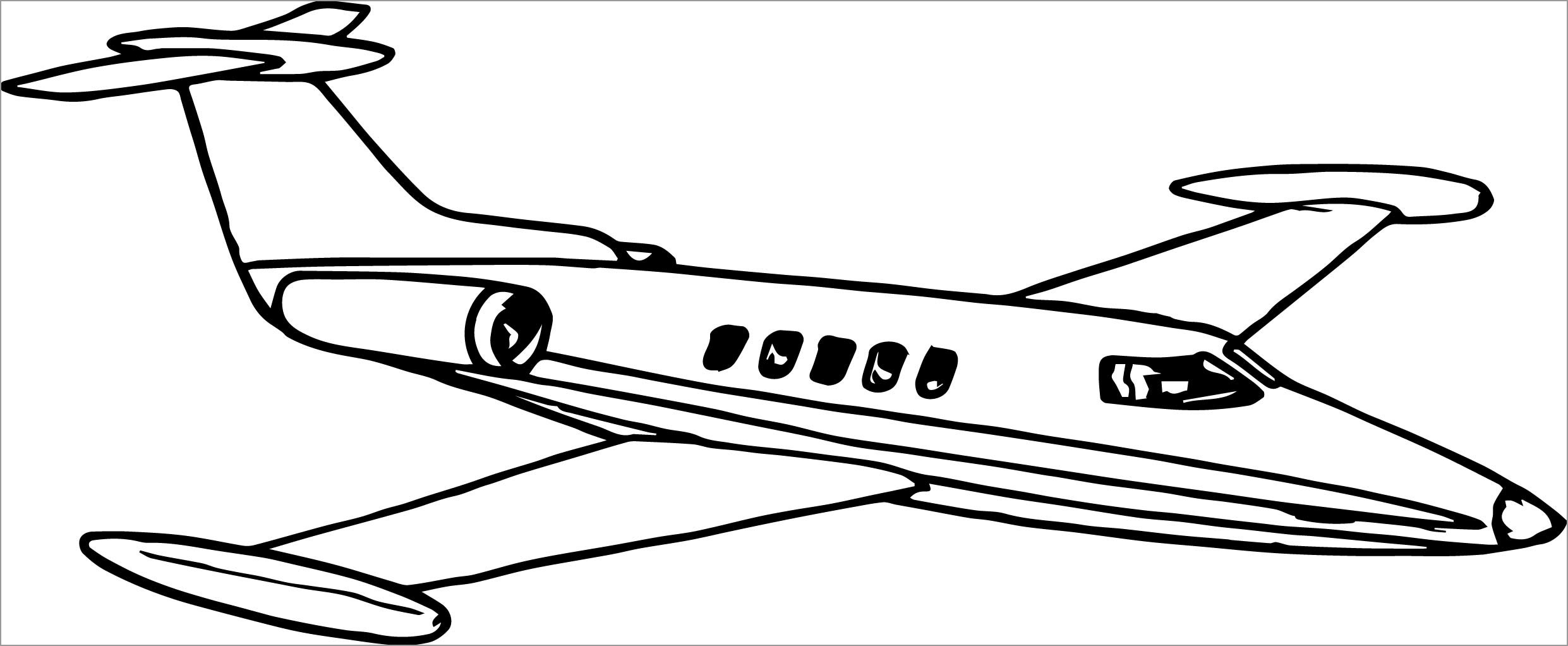 Printable Jet Airplane Coloring Page ColoringBay