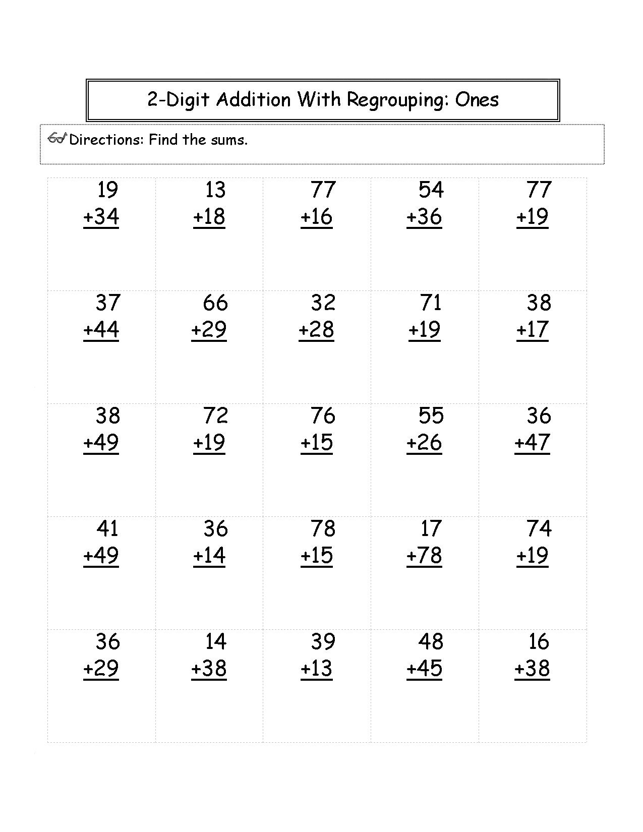 Printable Math Sheets For 2nd Grade