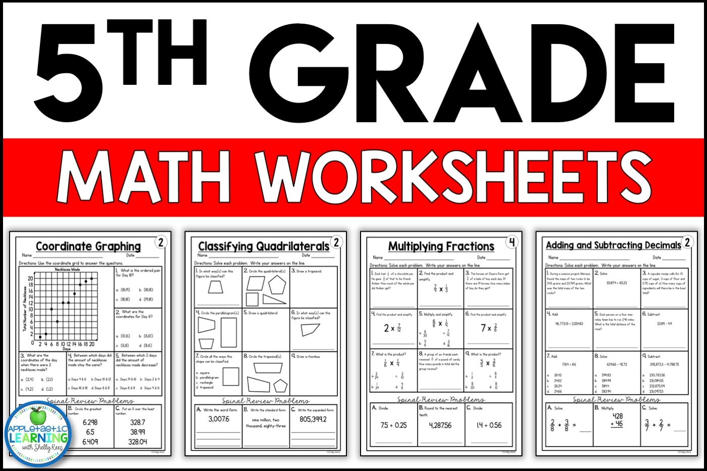 Printable Math Sheets For 5th Graders
