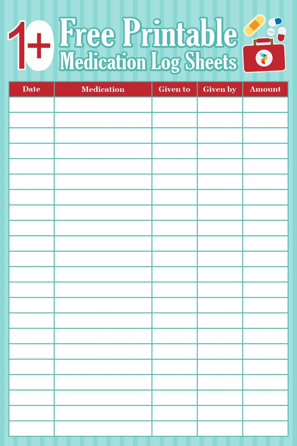 Printable Medication Log Sheet Pdf Printable Form Templates And Letter 