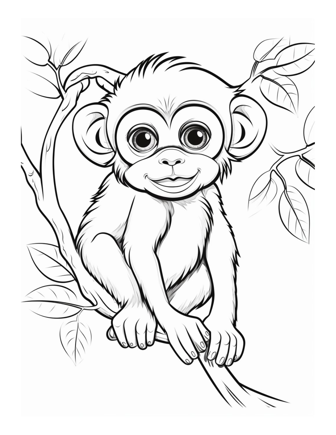 Printable Monkey Coloring Sheets