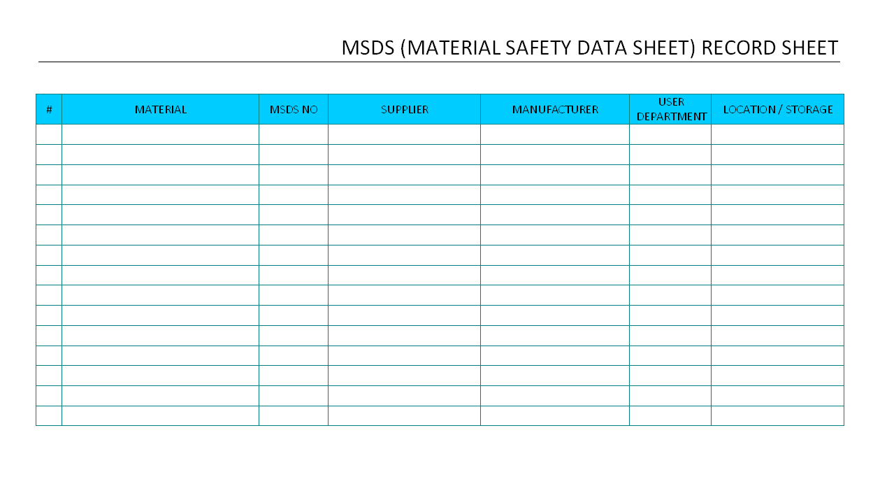 Printable Msds Sheets Printable Word Searches