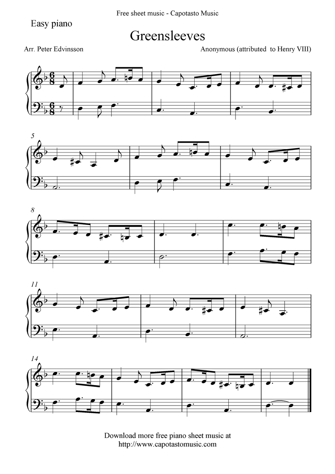 Printable Music Sheets For Piano