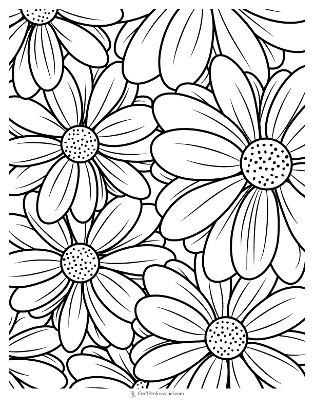 Printable Pictures Of Flowers Coloring Pages Free Infoupdate