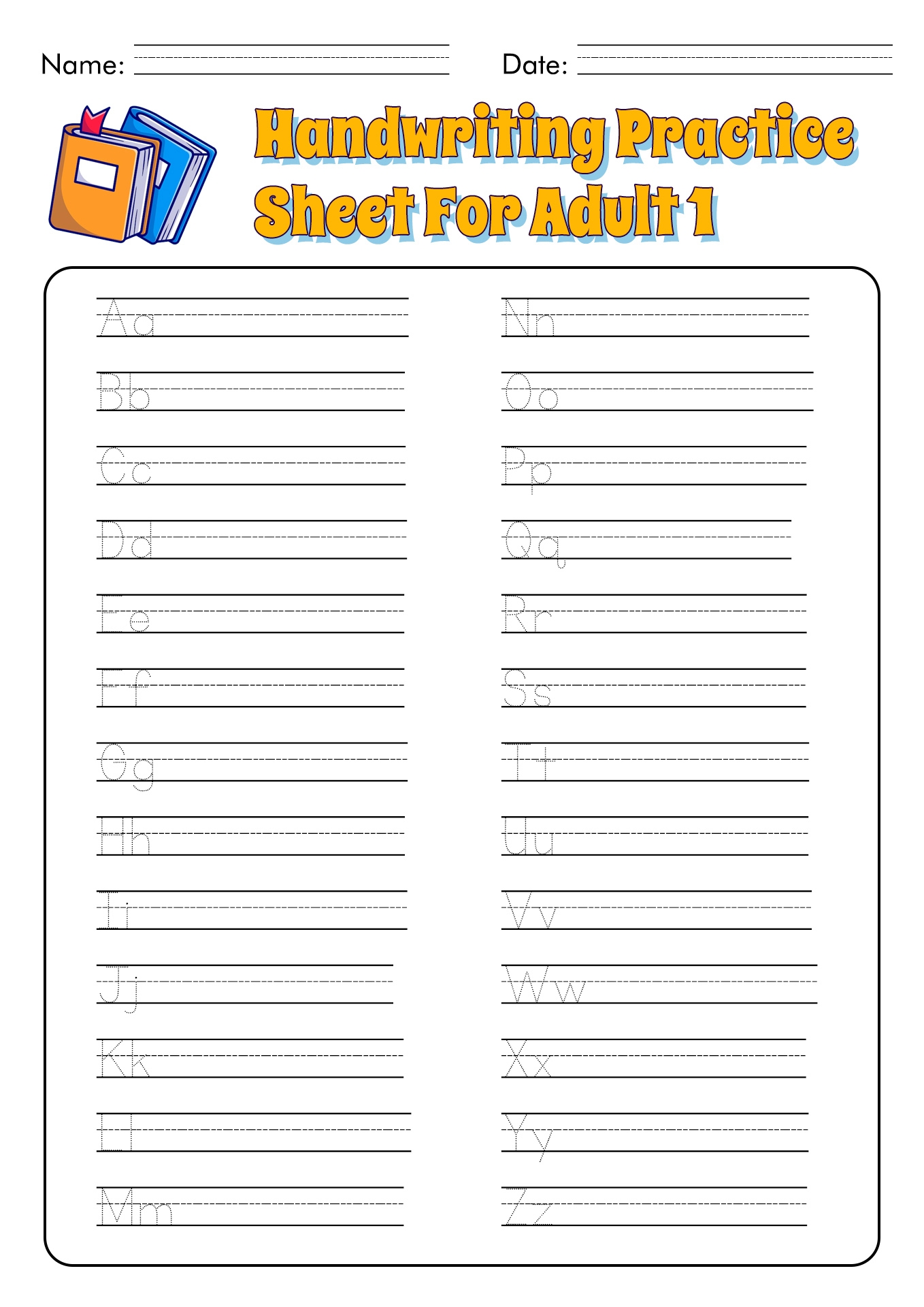 Printable Practice Writing Sheets