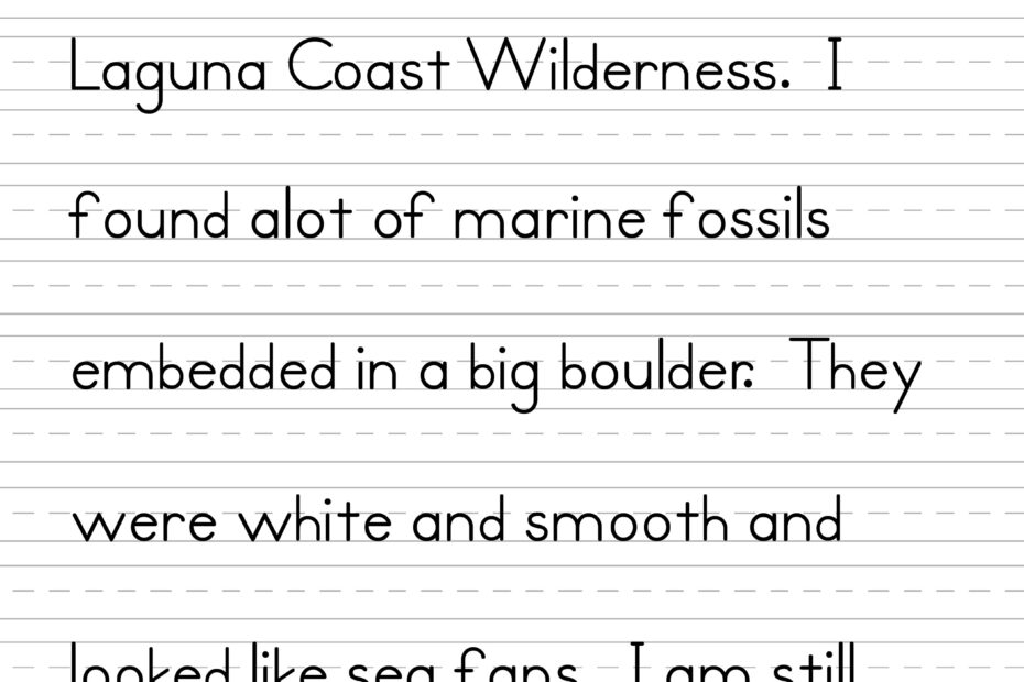Printable Practice Writing Sheets