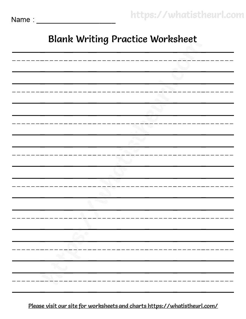 Printable Practice Writing Sheets