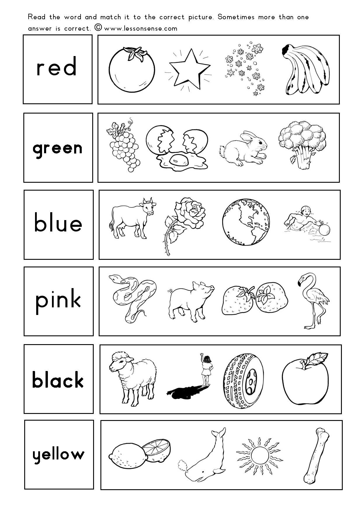 Printable Pre k Activity Sheets