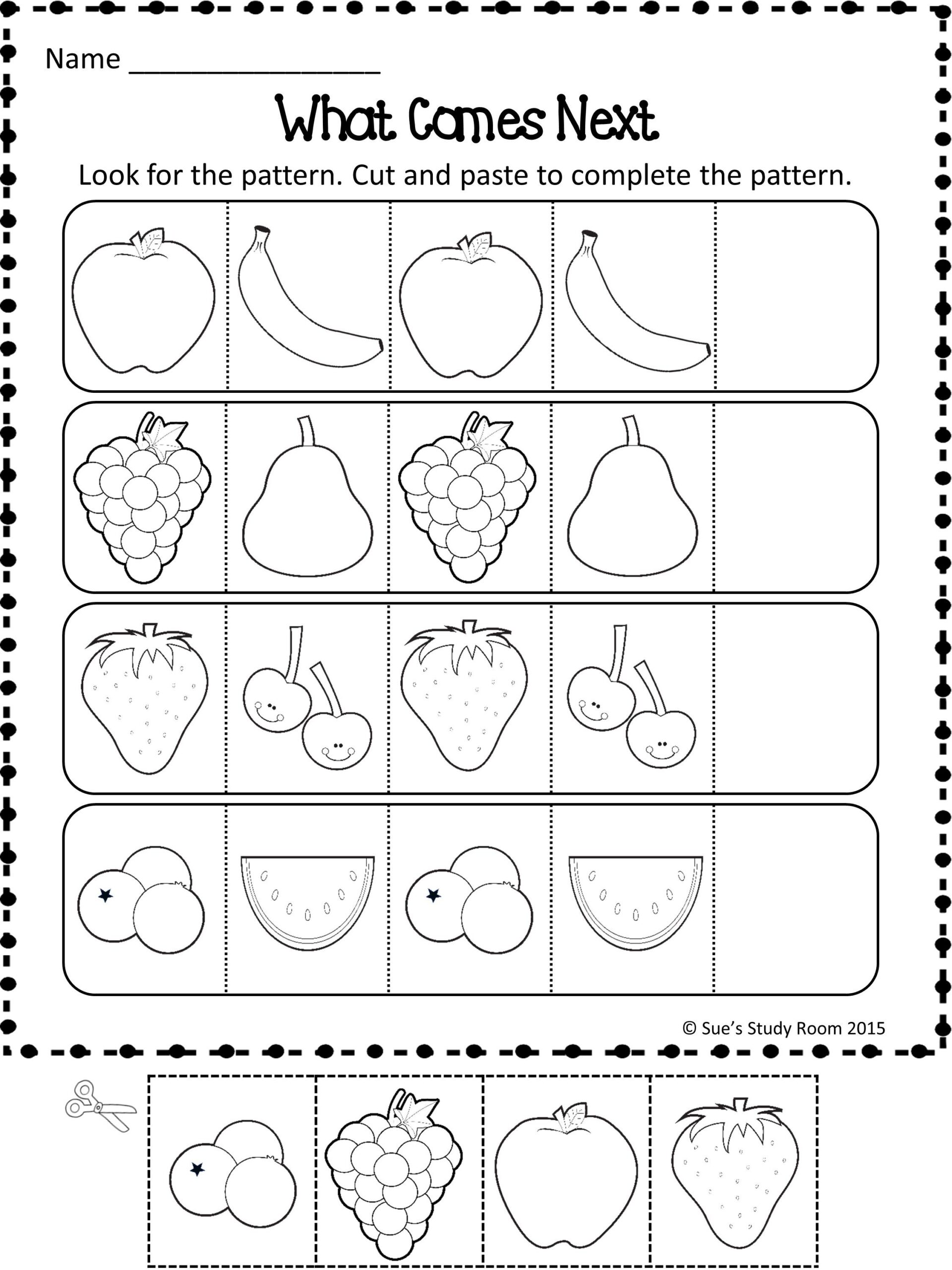 Printable Pre k Activity Sheets