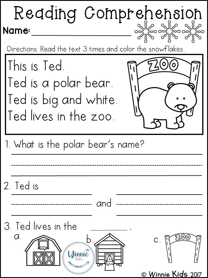 Printable Reading Sheets For Kindergarten