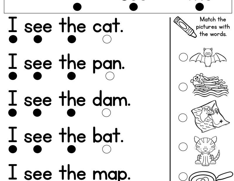Printable Reading Sheets For Kindergarten