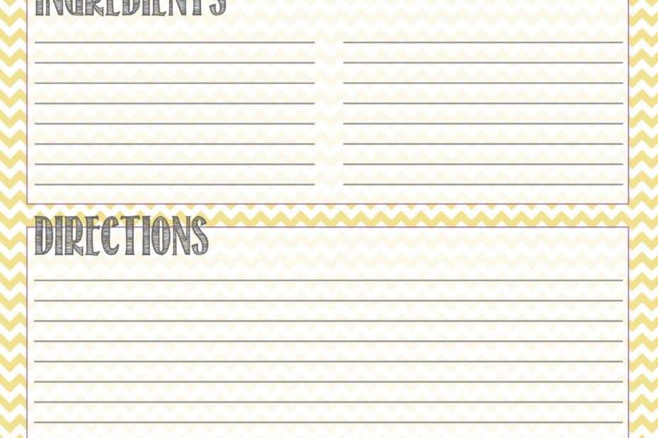 Printable Recipe Sheets Printable Word Searches