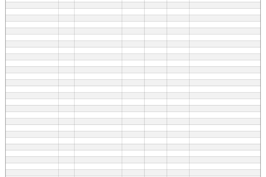 Printable Sign Out Sheet Template