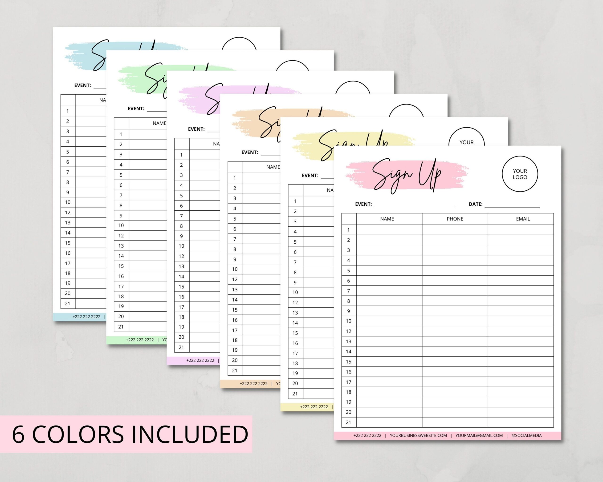 Printable Sign Up Sheet Pdf Printable Free Templates
