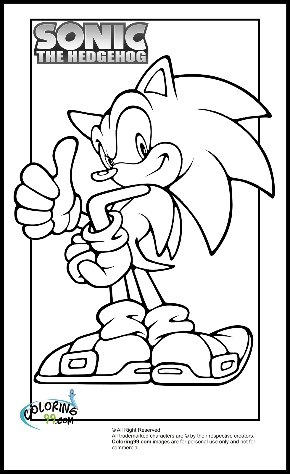 Printable Sonic Coloring Sheets
