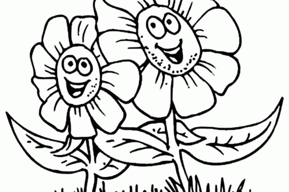 Printable Spring Flower Coloring Pages Coloring Home