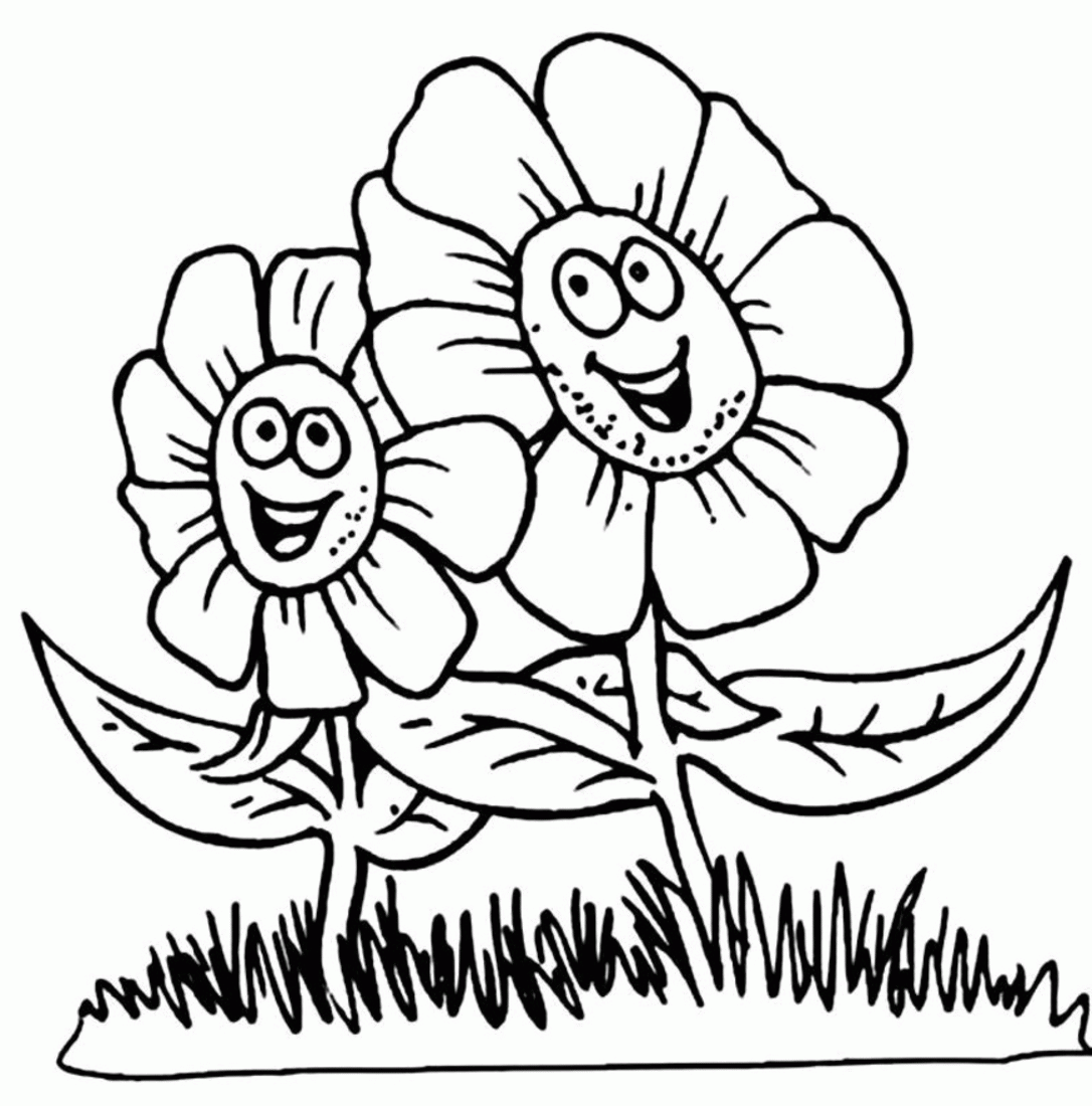 Printable Spring Flower Coloring Pages Coloring Home