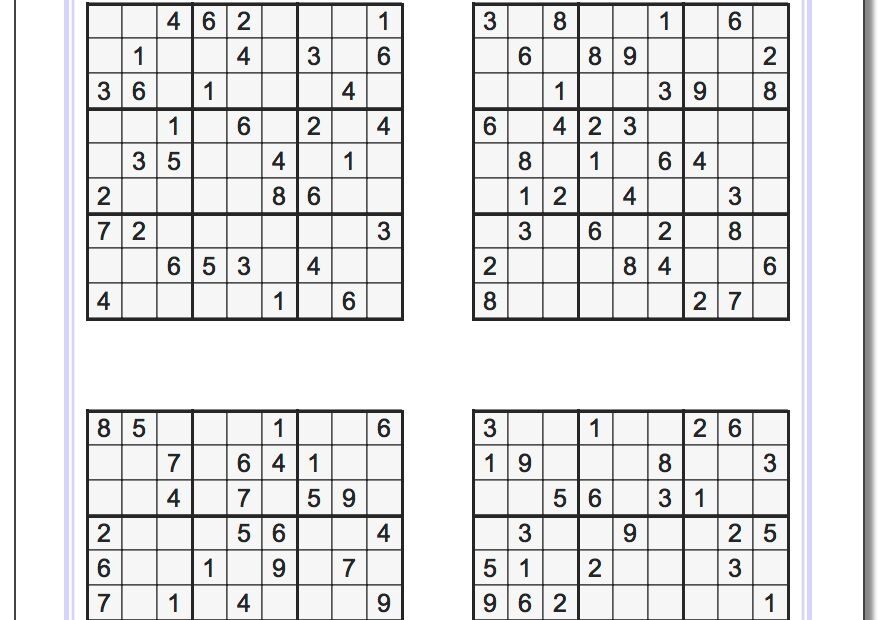 Printable Sudoku Sheets Room Surf