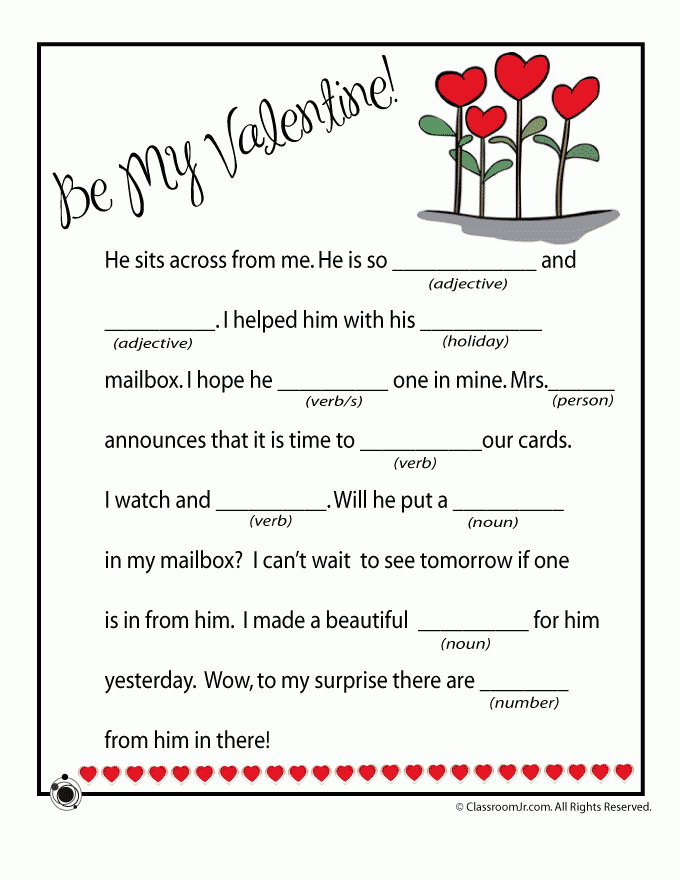 Printable Valentine 39 s Day Activity Sheets