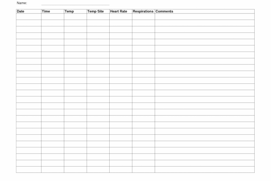 Printable Vital Signs Sheet Nursing Printable World Holiday Bilarasa