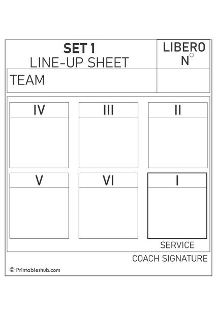 Printable Volleyball Lineup Sheets PDF Printables Hub