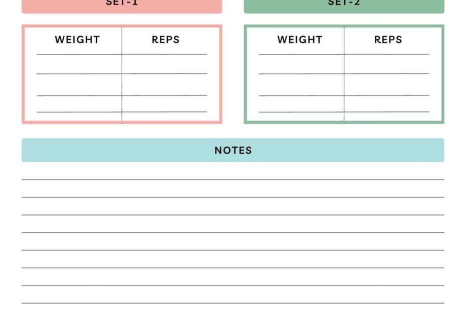Printable Weight Lifting Workout Sheets Infoupdate