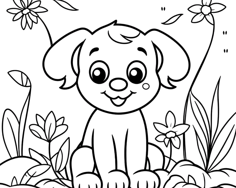 Puppy Coloring Page