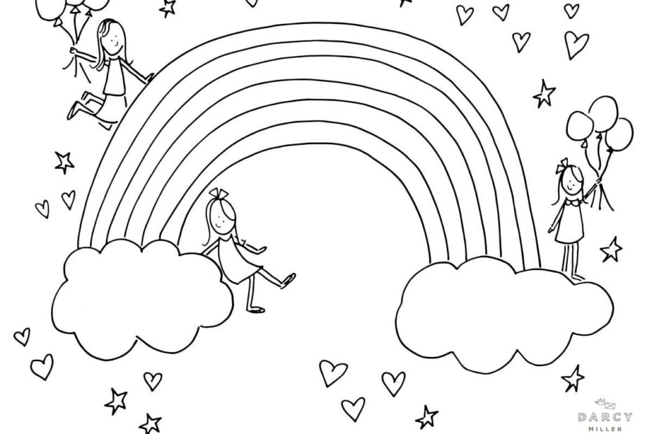 Rainbow Coloring Pages Coloring Home