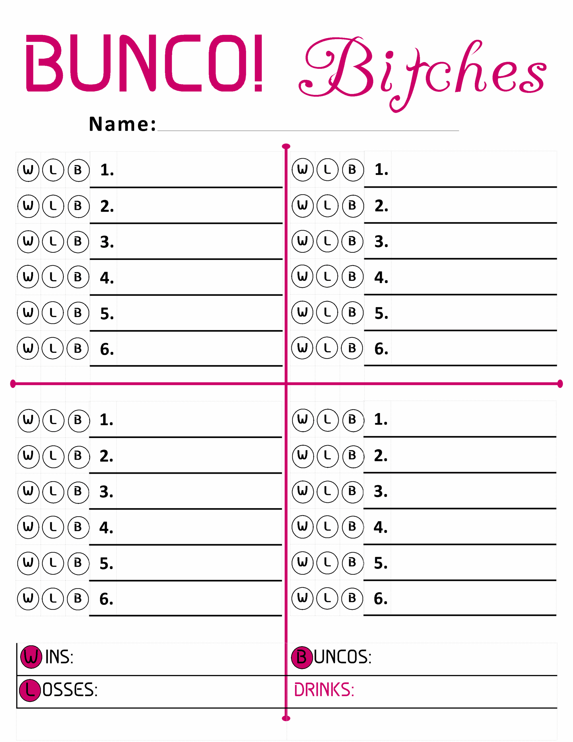 Recipes From Stephanie Free Bunco Score Sheet Bunco In 2019 