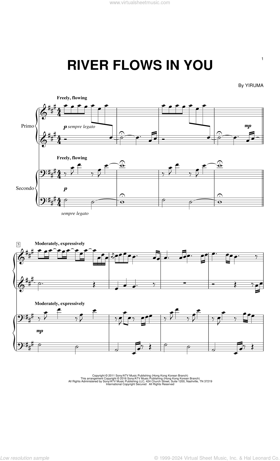 River Flows In You Piano Sheet Music Yiruma Sheet