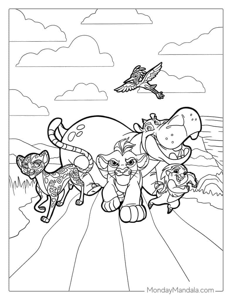 Roaring Lion King Printable Coloring Sheet Basketball Printable 