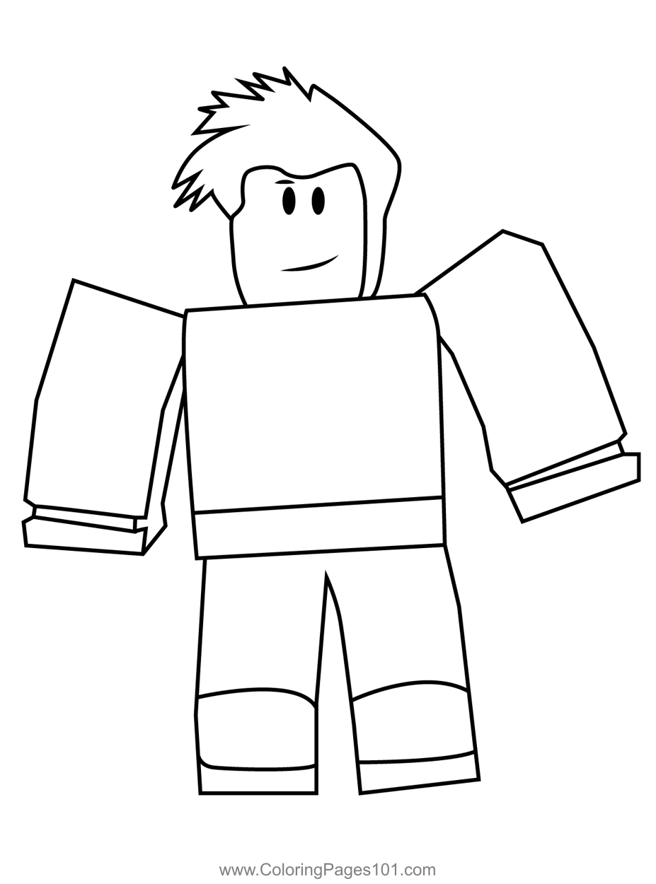 Roblox Character Coloring Page For Kids Free Roblox Printable 